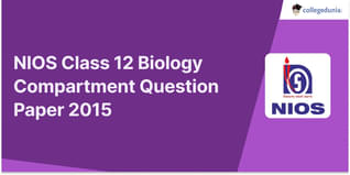 NIOS Class 12 Biology Compartment Question Paper 2015 with Answer Key